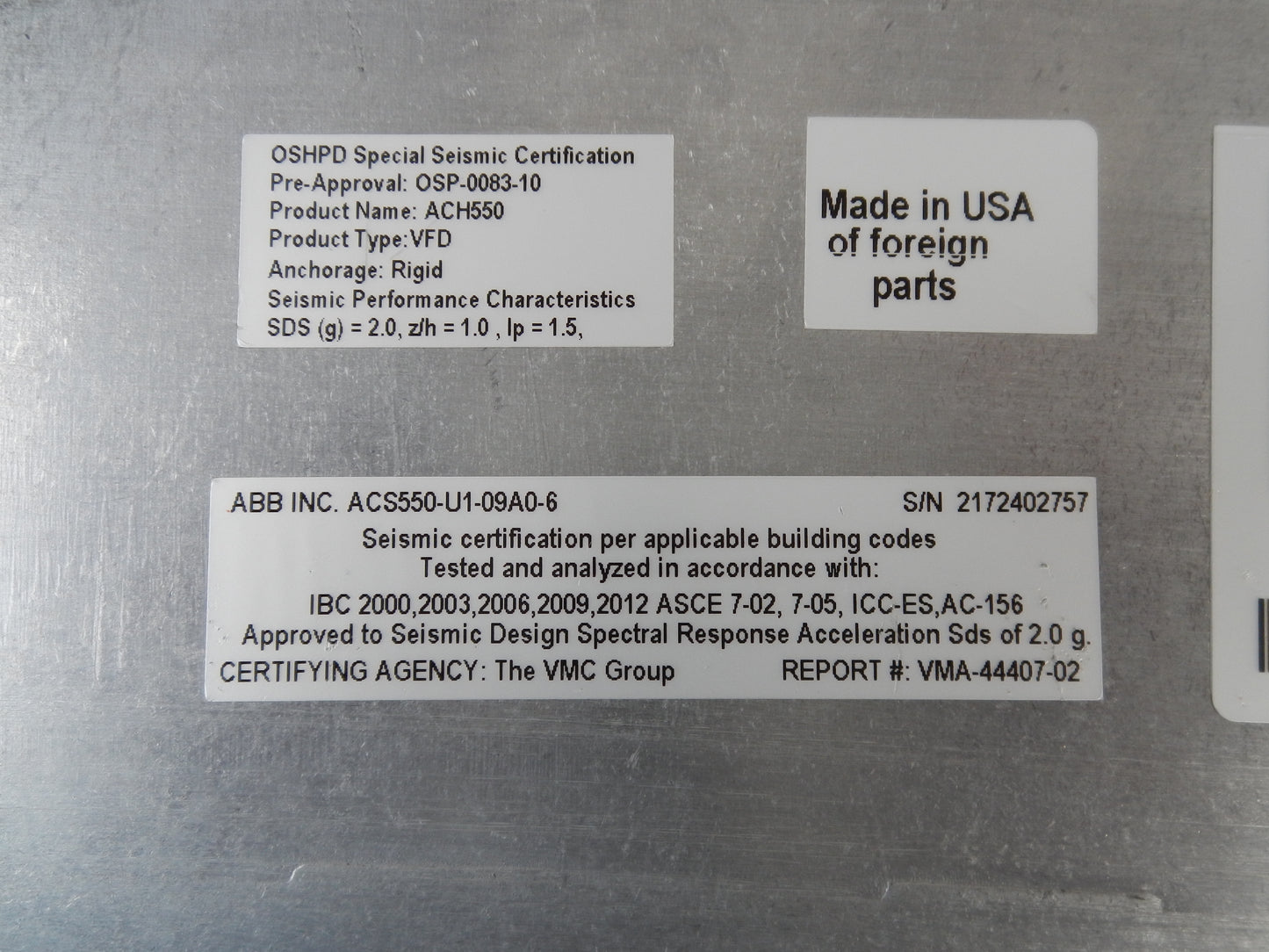 ABB ACS550-U1-09A0-6