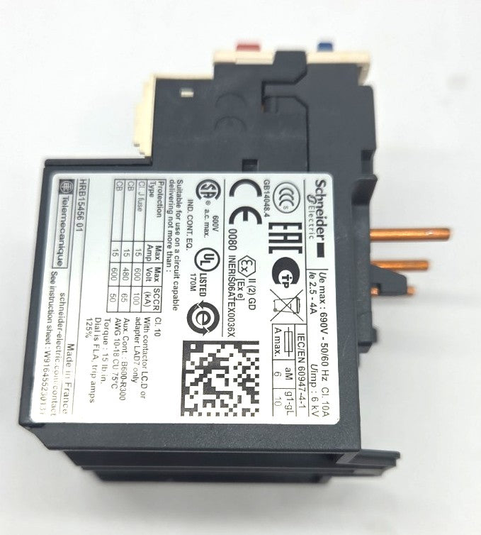 Schneider Electric LRD08 Thermal Overload Relay 2.5-4A TeSys LRD Motor Protection