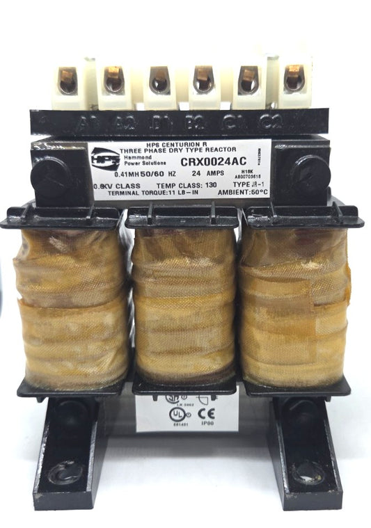 HPS CRX0024AC Three Phase Line Reactor – 24A, 0.41mH, 600V Class