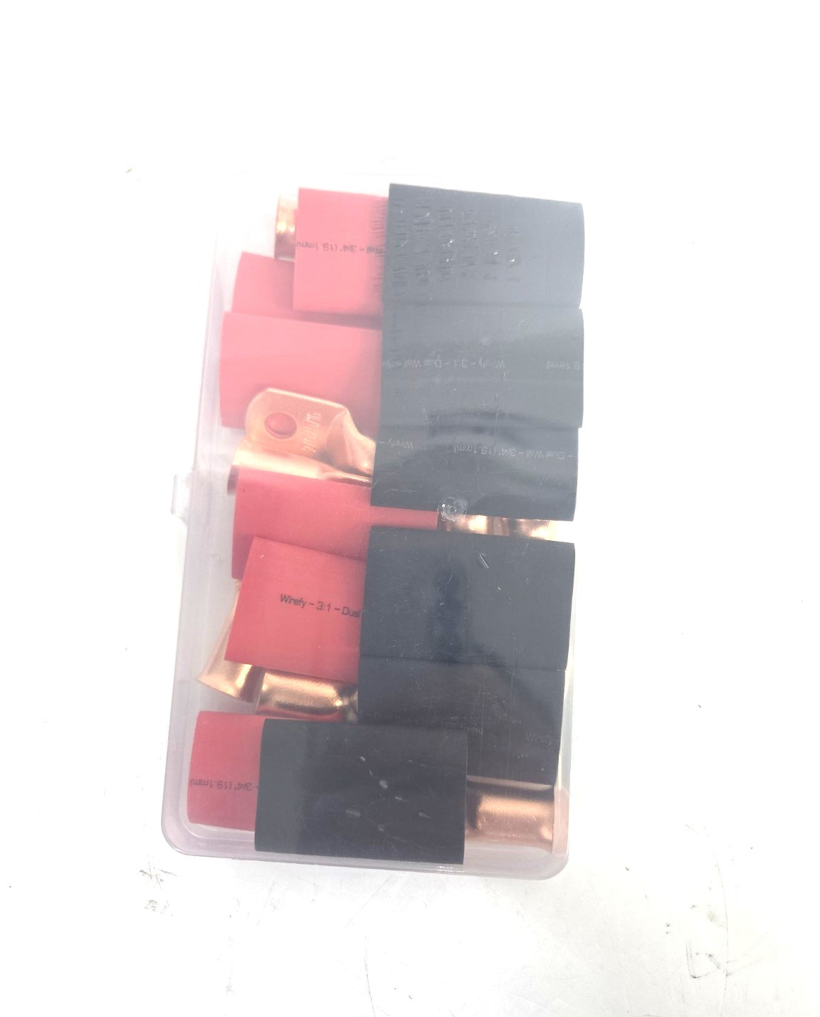 2/0 AWG Wirefy Copper Lug Kit 10 PCS 5/16" M8 with Heat Shrink Tubing