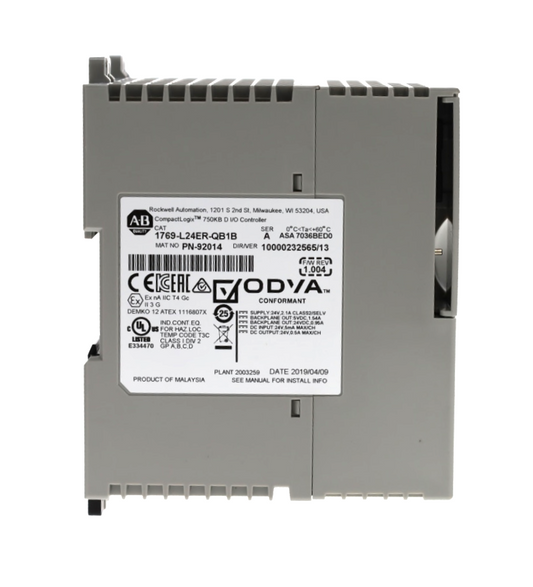 Allen-Bradley 1769-L24ER-QB1B CompactLogix 5370 L1 Controller 24V DC