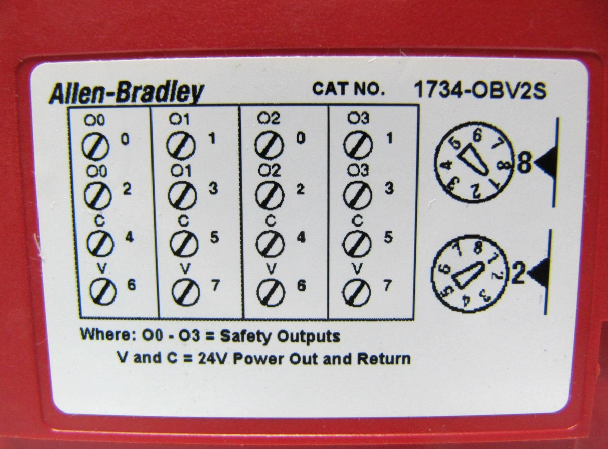 1734-OBV2S Allen-Bradley POINT Guard I/O Safety Output Module 24VDC 4-Point