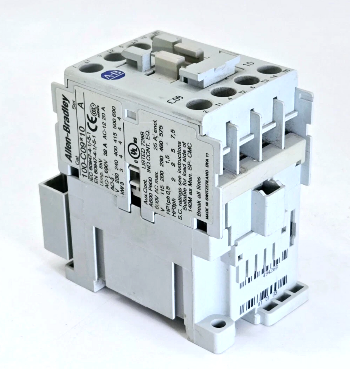 100-C09*10 Allen-Bradley 9A 3-Pole Contactor Series A