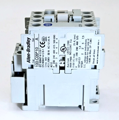 100-C09*10 Allen-Bradley 9A 3-Pole Contactor Series A