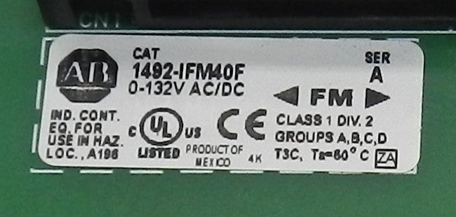 ALLEN-BRADLEY 1492-IFM40F INTERFACE MODULE