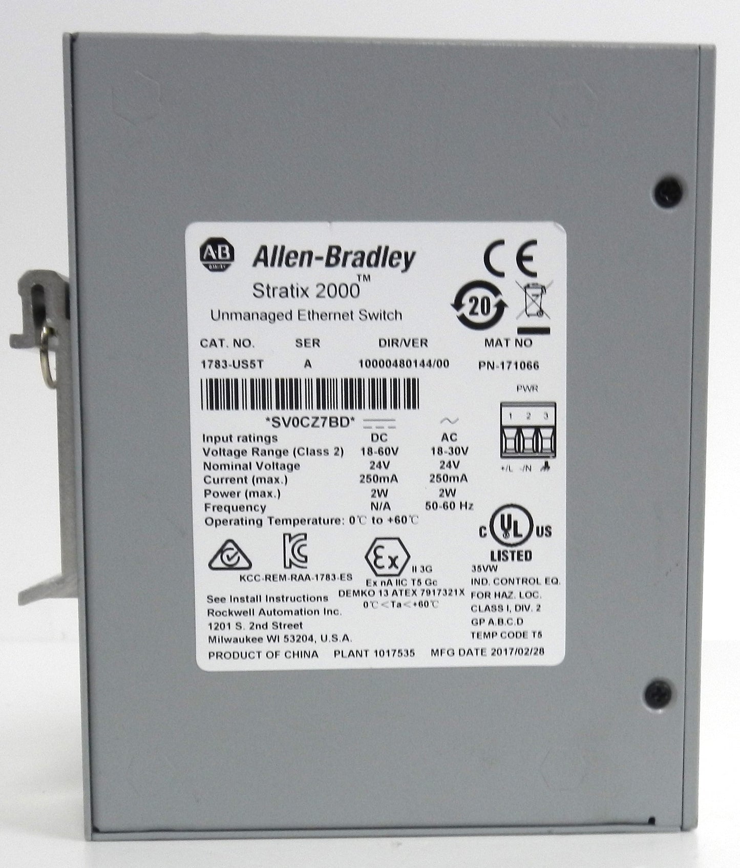 ALLEN BRADLEY 1783-US5T ETHERNET SWITCH