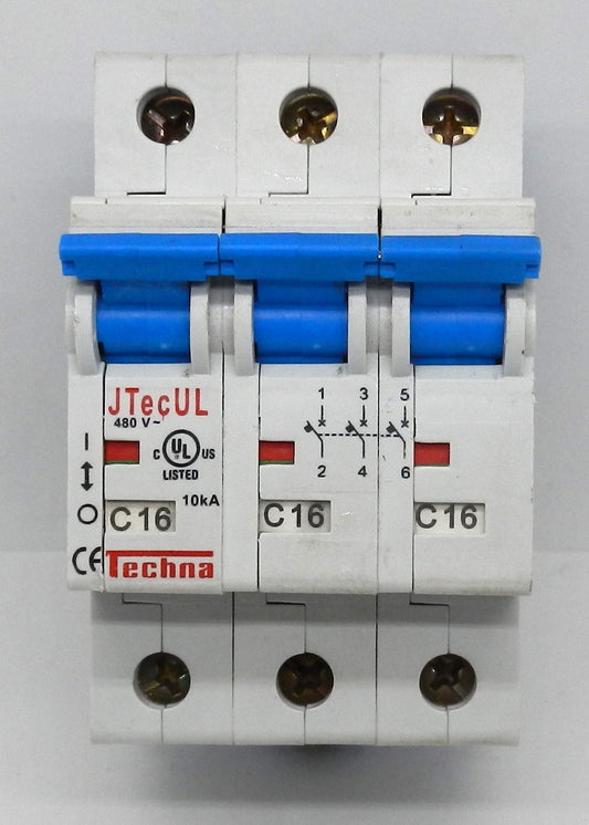 TECHNA JTECUL3C16 MINIATURE CIRCUIT BREAKER