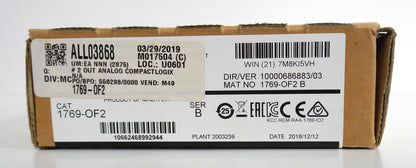 ALLEN-BRADLEY 1769-OF2 OUTPUT MODULE