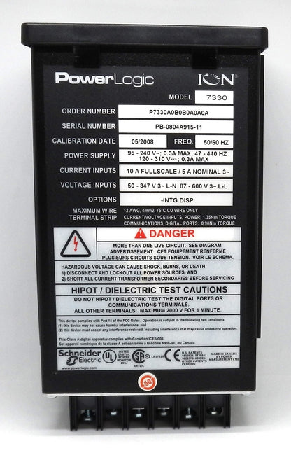 POWER MEASUREMENT P7330A0B0B0A0A0A  DIGITAL POWER ENERGY METER