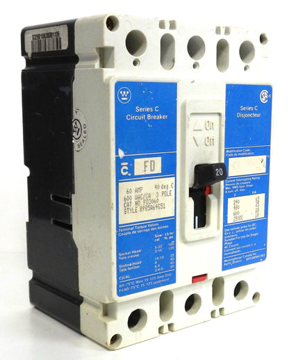 WESTING HOUSE FD3060 CIRCUIT BREAKER