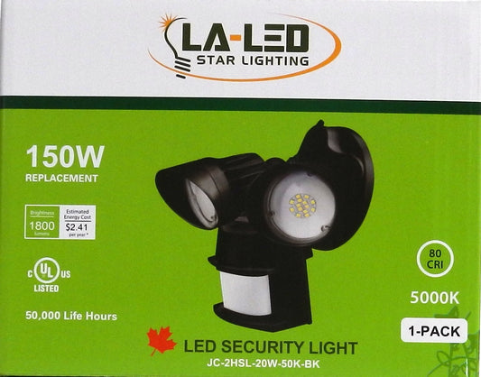 Jenco LED Security sensor light with 2 heads