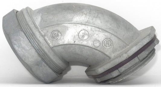 90-Degree Zinc Liquid Tight Connector, 2 Inch Electrical Connectors, Conduit Fittings, Safe and Rust Resistant