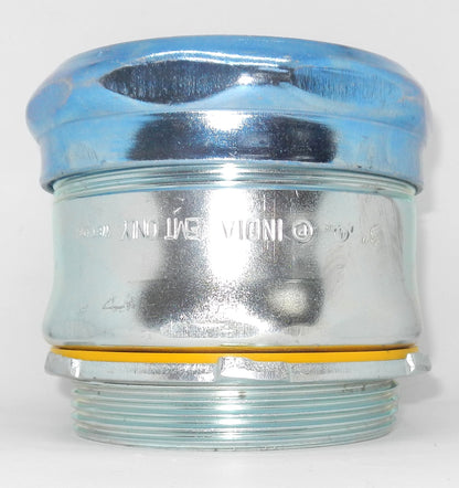 3" Steel Rain Tight Compression Connector with Insulated Throat – EMT Conduit Fitting