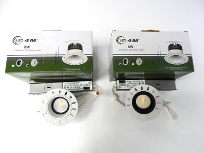 8W 2" Trimless Recessed Downlight – 560LM, Dimmable, CRI90