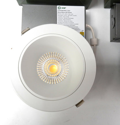 24W 5" Recessed LED Gimbal Light – 5CCT, Dimmable, High Output