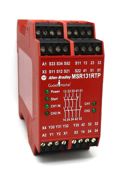 Allen-Bradley 440R-C23139 Guardmaster MSR131RTP Safety Relay, 24V AC/DC, 3NO, DIN Rail