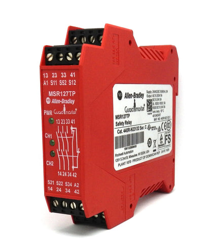 Allen-Bradley 440R-N23132 Guardmaster Safety Relay, 24V AC/DC, Dual Channel, DIN Rail