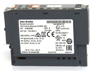 Allen-Bradley 1734-IE2C POINT I/O 2-Channel Analog Current Input Module