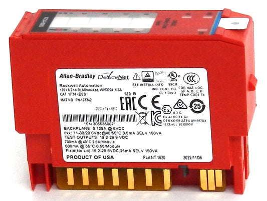 Allen-Bradley 1734-IB8S POINT Guard I/O 8-Point Safety Digital Input Module
