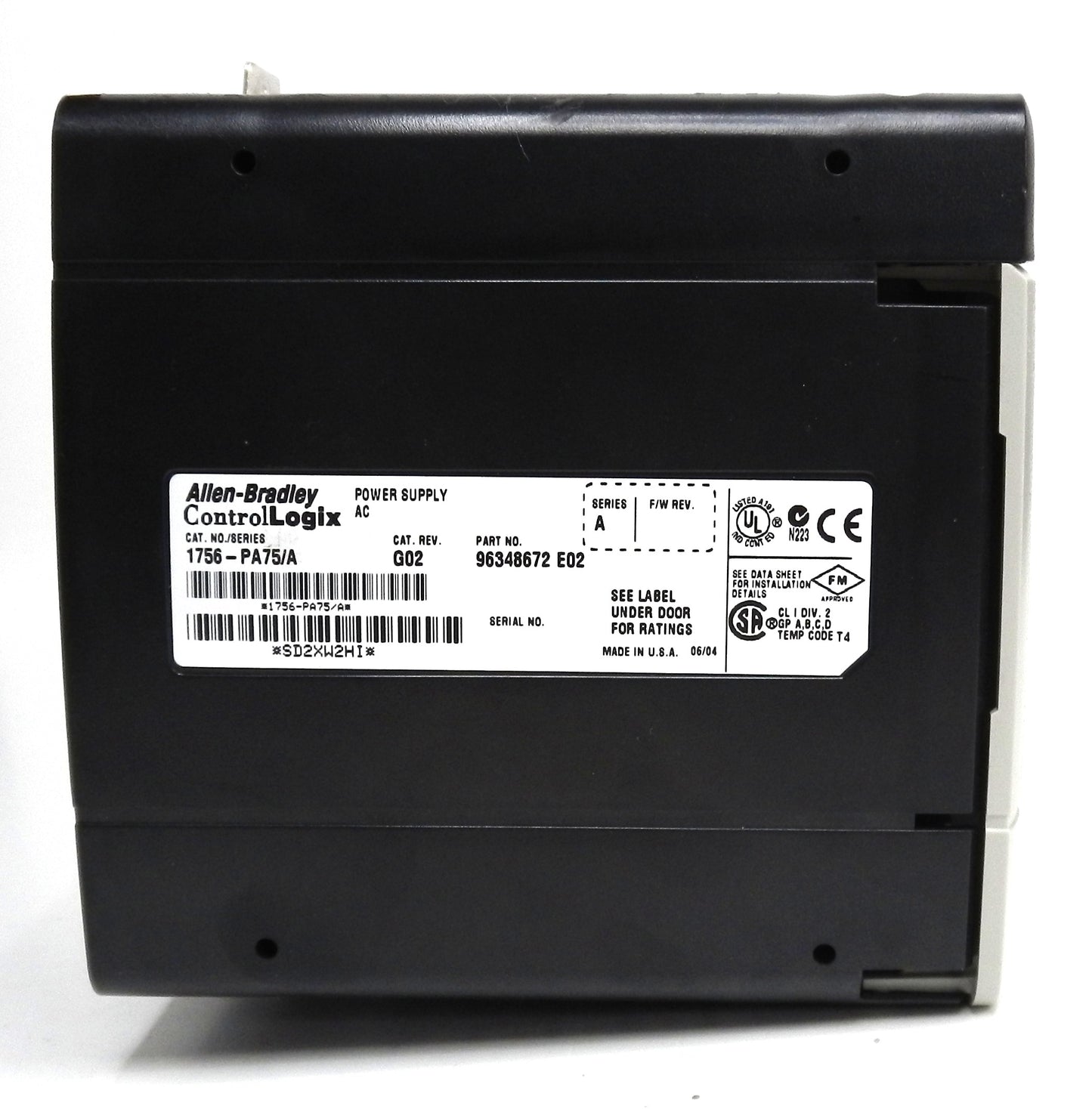 Allen-Bradley 1756-PA75 ControlLogix AC Power Supply Module