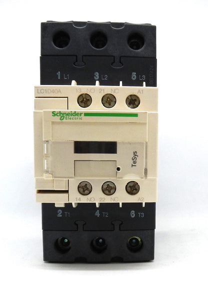 Schneider Electric LC1D40A TeSys D Contactor 40A 3-Pole Motor Contactor 600V Industrial Control