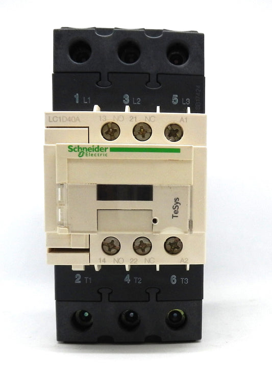 Schneider Electric LC1D40A TeSys D Contactor 40A 3-Pole Motor Contactor 600V Industrial Control