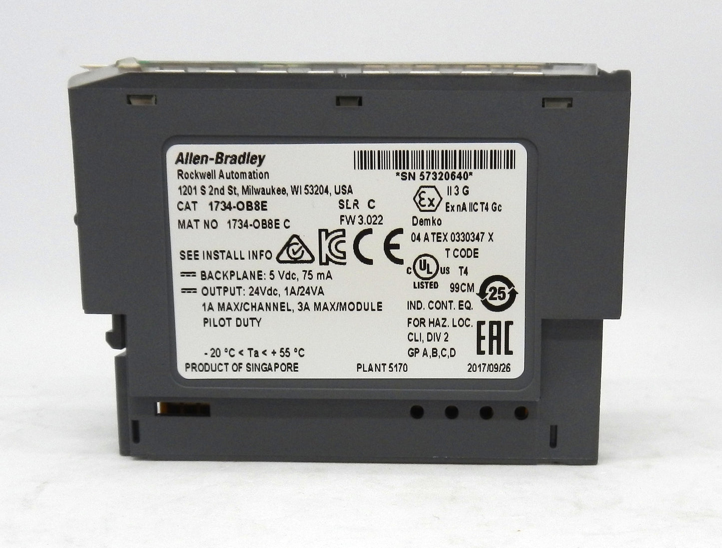 1734-OB8E Allen-Bradley POINT I/O Digital Output Module 8 Point 24VDC IP20