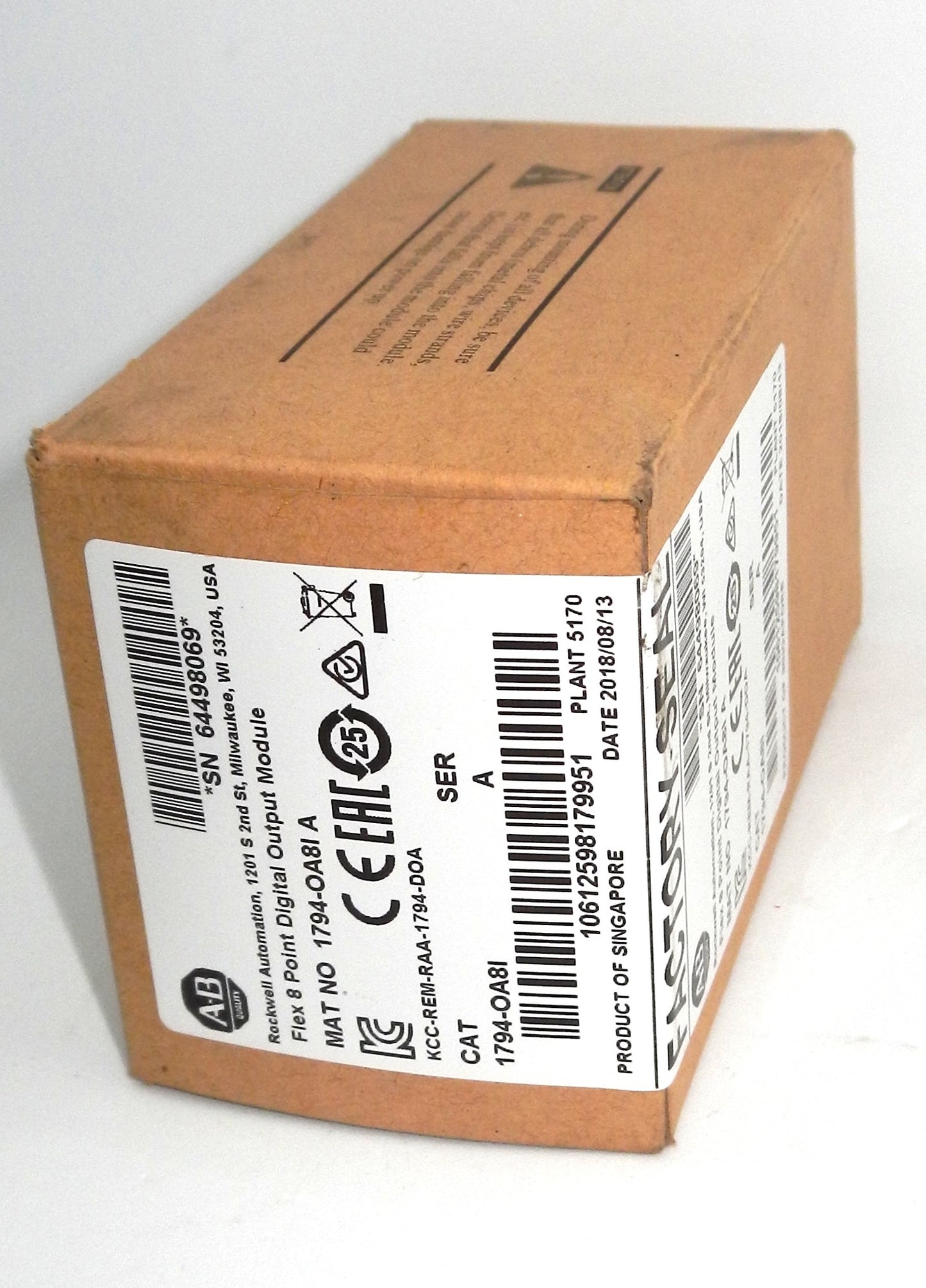1794-OA8I Allen-Bradley FLEX I/O 8 Point AC Output Module 120VAC IP20