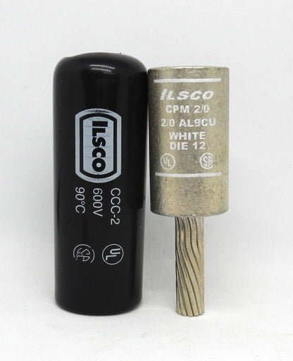 CCC-2 ILSCO Copper Compression Pigtail Adapter #2 AWG Tin-Plated UL CSA