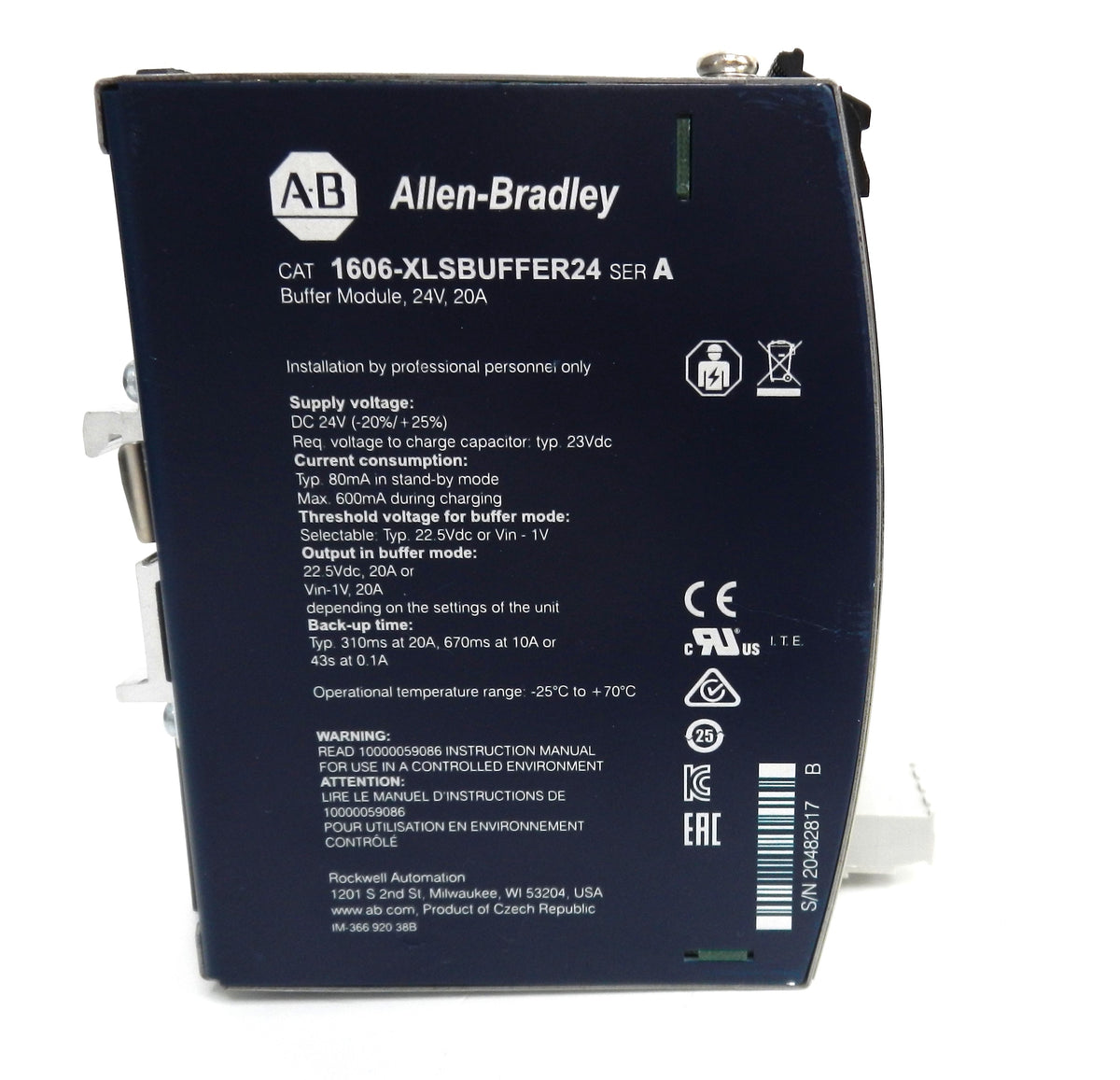 1606-XLSBUFFER24 Allen-Bradley 24V DC 20A Buffer Module Series A