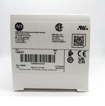 194R-PY Allen-Bradley Red/Yellow Padlockable Disconnect Handle 30–60A