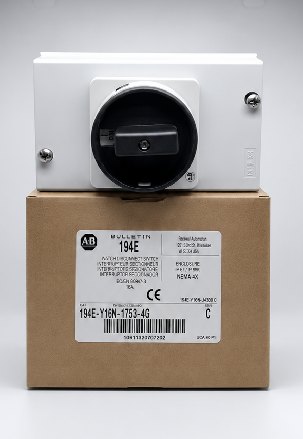 194E-Y16M17534G Allen-Bradley 194E Enclosed Load Switch 16A 3 Pole IP65