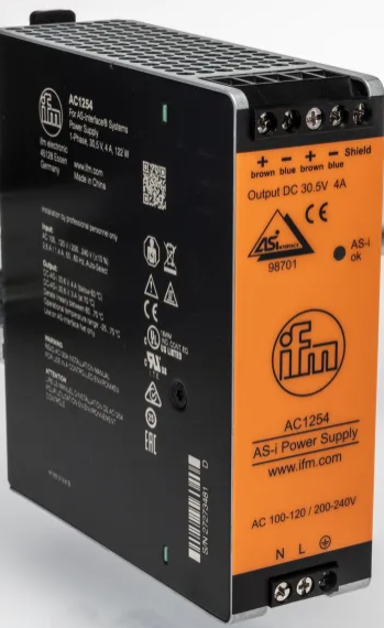 IFM ELECTRONIC PSU 24 VDC AS-I-4A-AC1254 AS-INTERFACE POWER SUPPLY