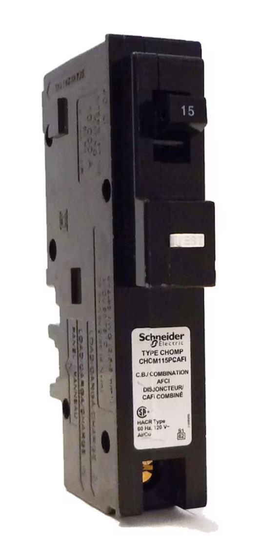 Schneider CHOM115PCAFI 15A 120V Plug-On Arc Fault Circuit Breaker | Homeline Type HOM