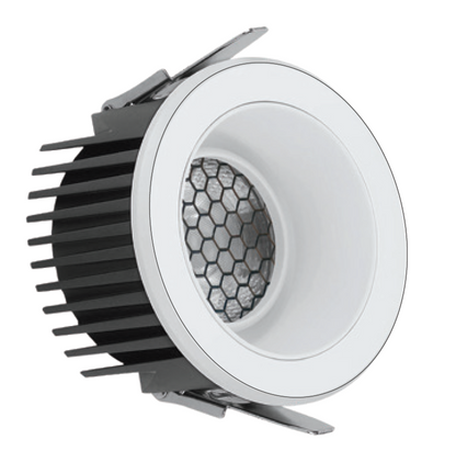 Potlight 9W 3" Recessed LED Down Light – 5CCT Adjustable, Dimmable (White/Black Reflector)