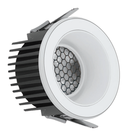 Potlight 9W 3" Recessed LED Down Light – 5CCT Adjustable, Dimmable (White/Black Reflector)