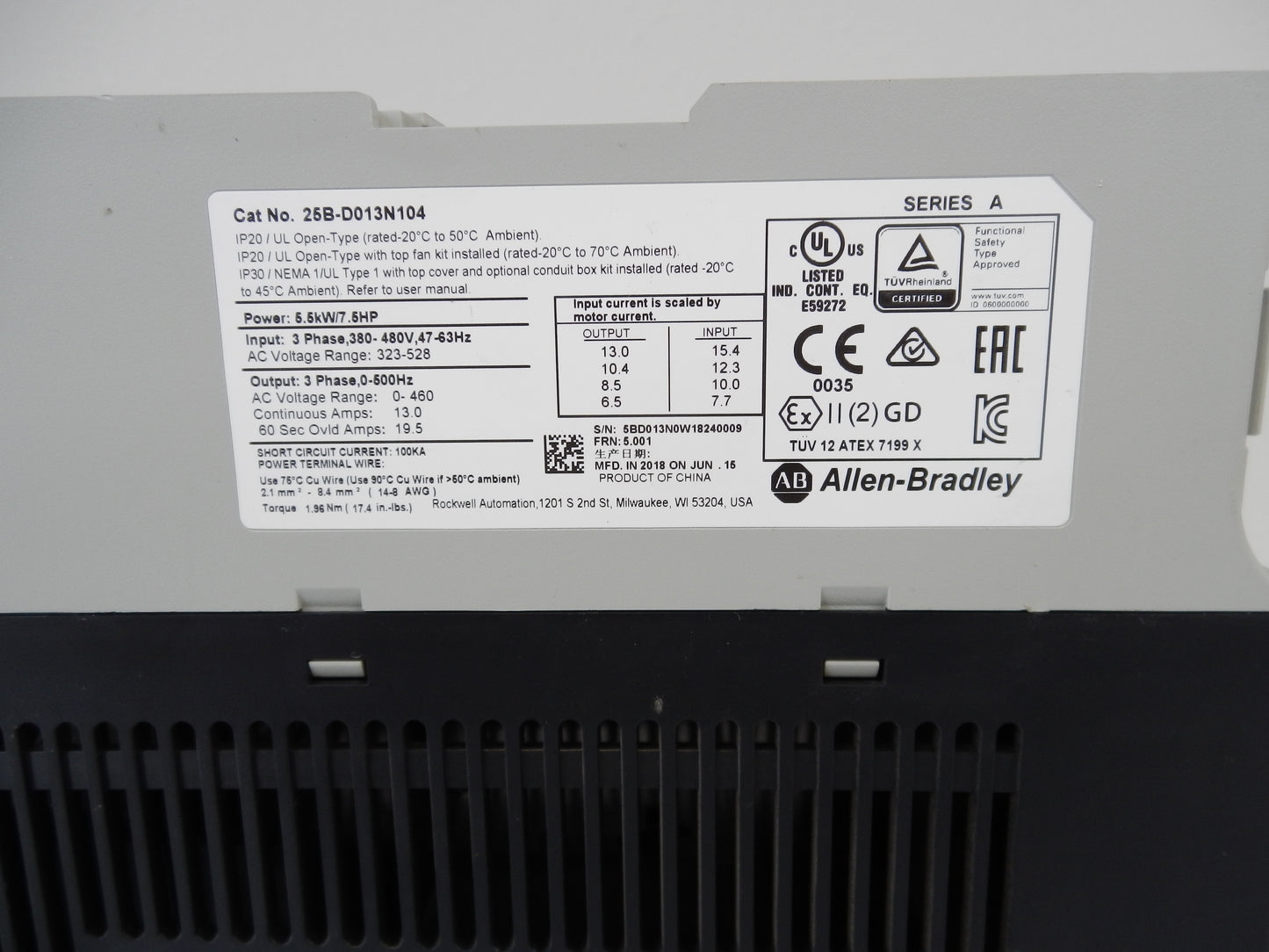 ALLEN-BRADLEY 25B-D013N104