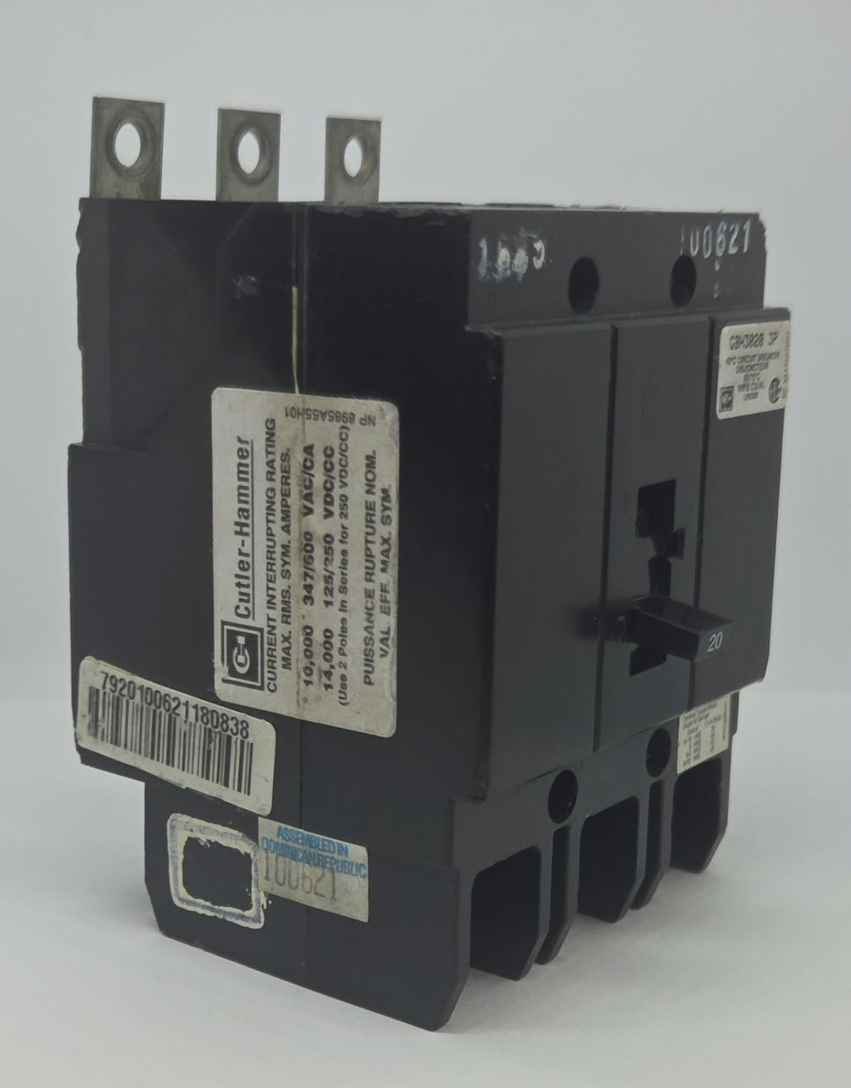 GBH3020 Cutler-Hammer 3-Pole 20A 480VAC Circuit Breaker
