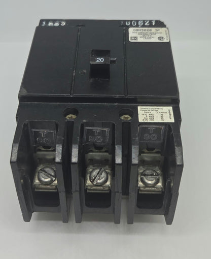 GBH3020 Cutler-Hammer 3-Pole 20A 480VAC Circuit Breaker