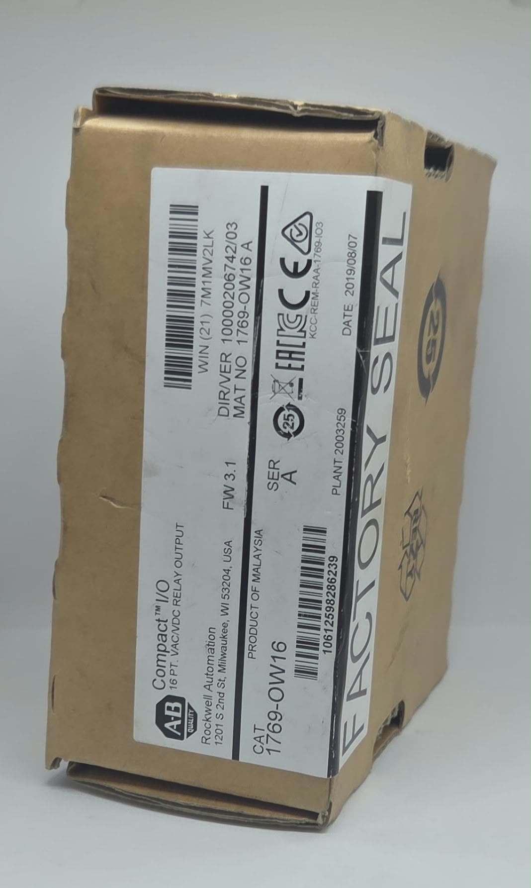 1769-OW16 Allen-Bradley CompactLogix 16-Point Relay Output Module VAC/VDC Compact I/O