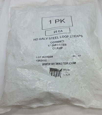 HD Galvanized Steel BX Cable Strap 1 Inch Armored Cable Clamp CO1609Z1 25 Pack