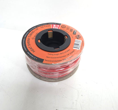 1/8" Wirefy Heat Shrink Tubing 50 Ft 3:1 Adhesive Lined Waterproof Red