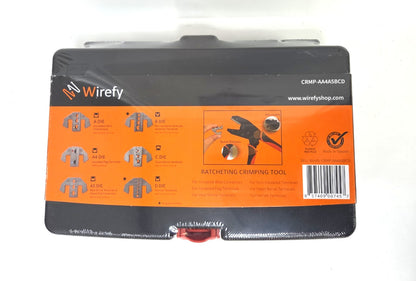 CRMP-AA4A5BCD Wirefy 8 Piece Quick Change Ratcheting Wire Crimping Tool Kit