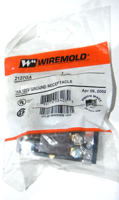 Wiremold 2127GA Grounding Receptacle 15A 125V Surface Raceway Outlet L ...